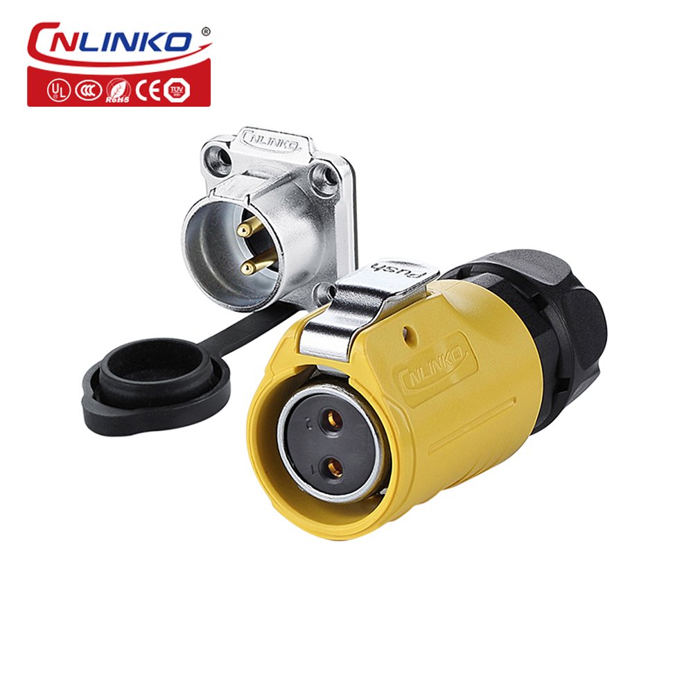 Cnlinko LP-20 2 Pin male female plug socket IP68 waterproof quick wire connector