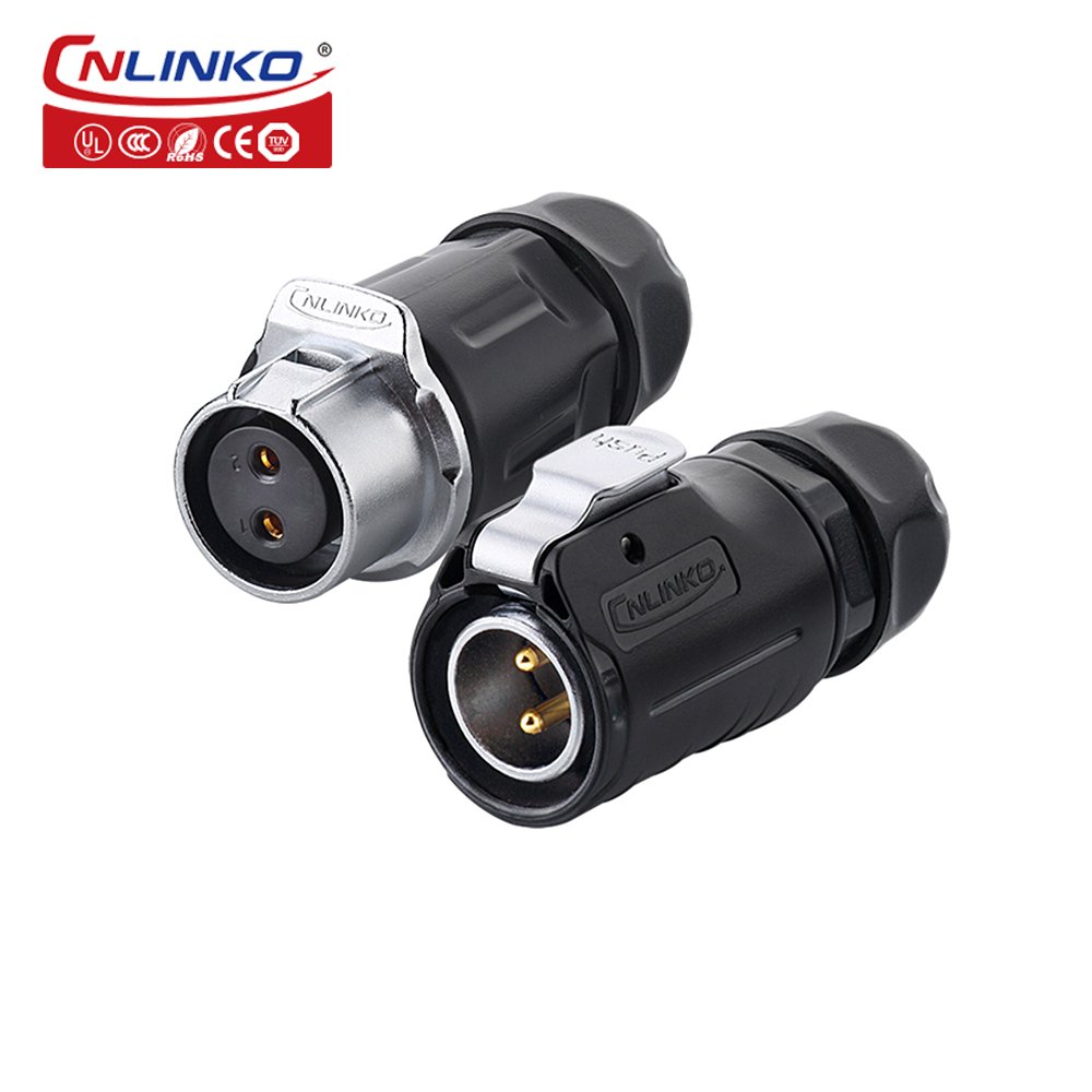Cnlinko LP-20 2 Pin male female plug socket IP68 waterproof quick wire connector