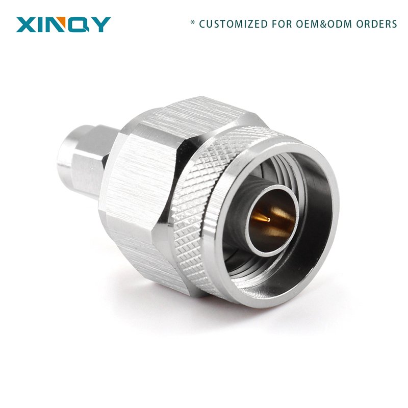 XINQY N To SMA Coaxial Adapter Connection N-SMA-JJ Jack 18GHz N-Male to SMA-Male RF Adaptor DC-18GHz 50Ohm Coaxial Test Adapter