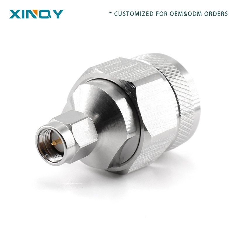 XINQY N To SMA Coaxial Adapter Connection N-SMA-JJ Jack 18GHz N-Male to SMA-Male RF Adaptor DC-18GHz 50Ohm Coaxial Test Adapter