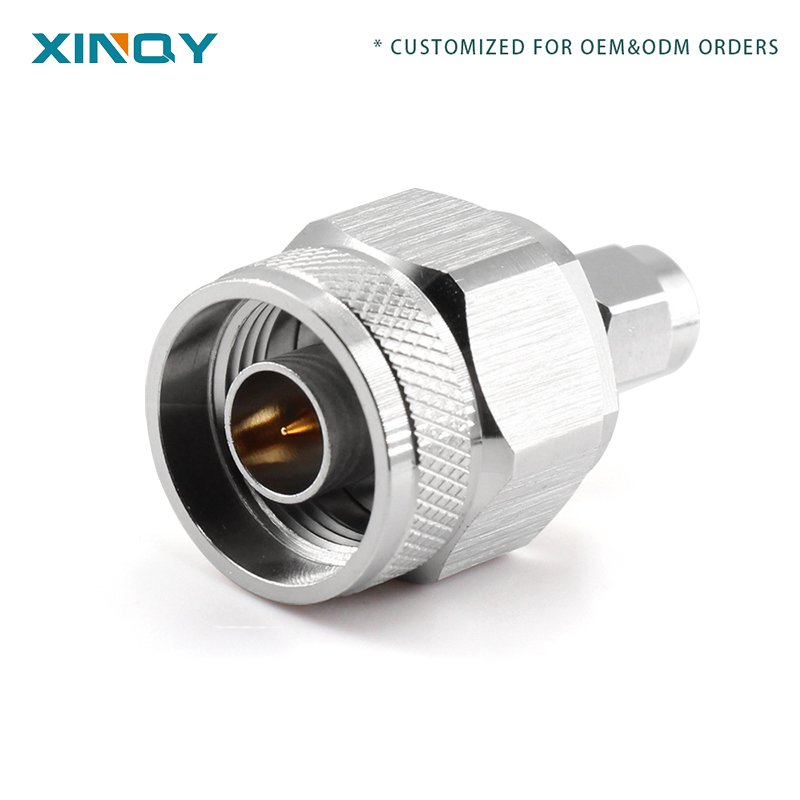 XINQY N To SMA Coaxial Adapter Connection N-SMA-JJ Jack 18GHz N-Male to SMA-Male RF Adaptor DC-18GHz 50Ohm Coaxial Test Adapter