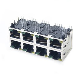 China 8P8C Rj45 Ethernet 2*4 Net Data Control 2XN Rj 45 Connector with 2*4 Port Rj-45 Jack for Communication