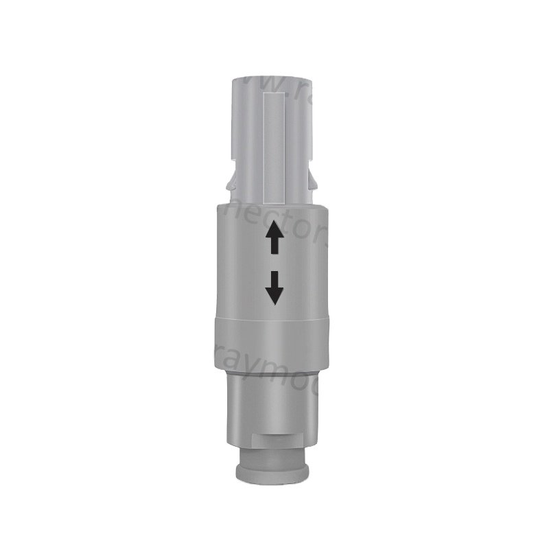 Plastic medical circular push-pull connector P series 14pin male cable mounted plastic plug with bend relief S11MC7-P14
