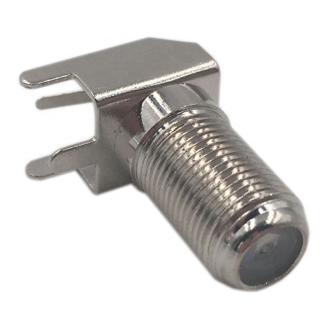 factory direct PCB Mount RF coaxial female F type connector