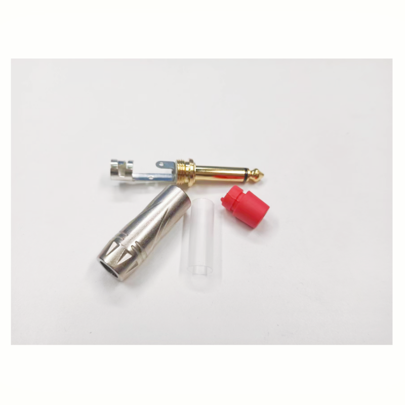 Professional 1/4'' TS Male Plug Gold Plated Pure Copper Plug Audio Cable Guitar Replacement Mono 3 pole Jack 6.35 Connector