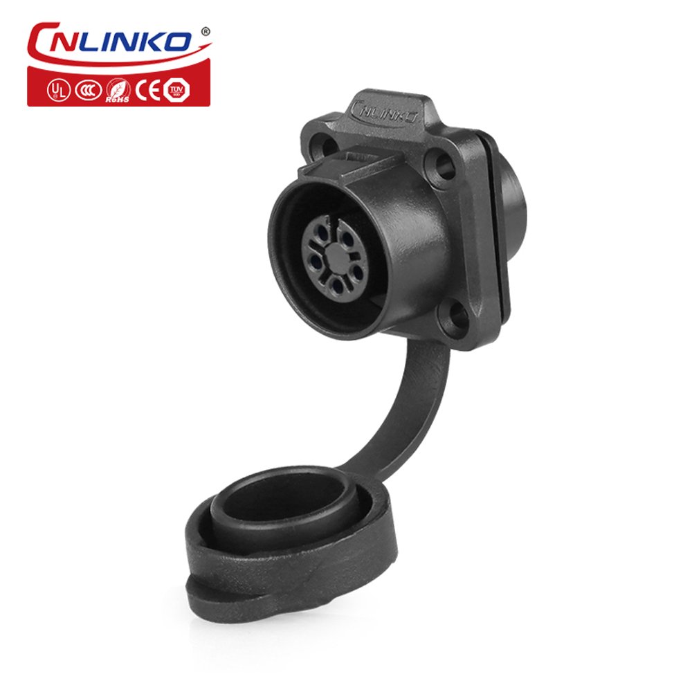 CNLINKO Bulkhead IP68 Electrical M12 Panel Mount 5 Pin Industrial Socket And Plug Male to Female Waterproof Connector