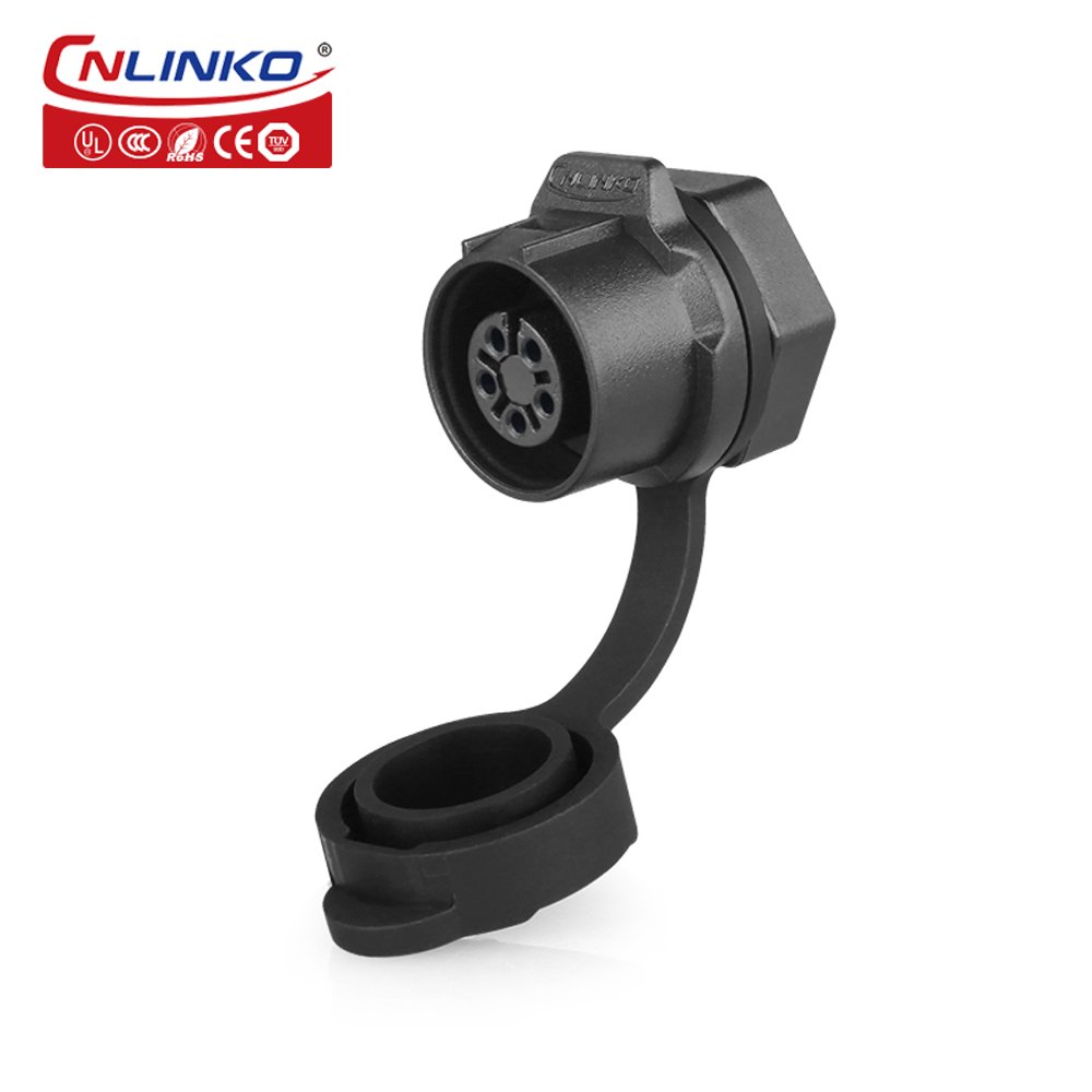 CNLINKO Bulkhead IP68 Electrical M12 Panel Mount 5 Pin Industrial Socket And Plug Male to Female Waterproof Connector
