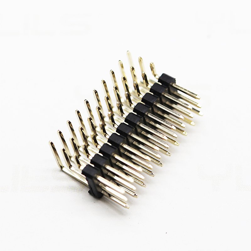 standard 2.54mm spacing Height 2.5mm Triple Row Male Header Right angle pin header Triple row right angle connector