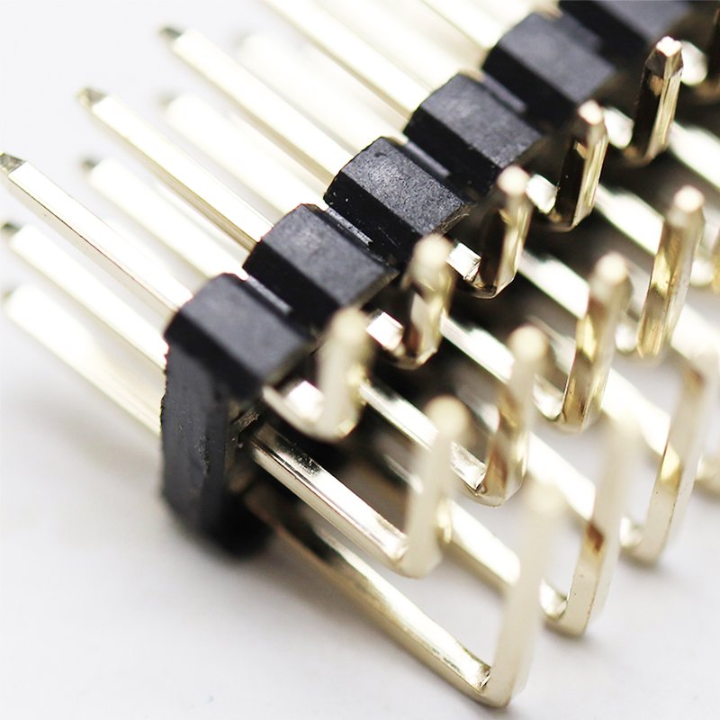 standard 2.54mm spacing Height 2.5mm Triple Row Male Header Right angle pin header Triple row right angle connector
