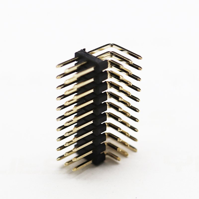 standard 2.54mm spacing Height 2.5mm Triple Row Male Header Right angle pin header Triple row right angle connector
