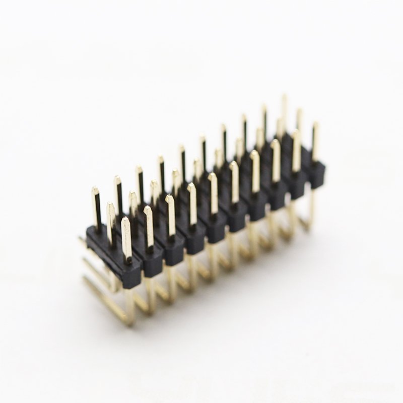standard 2.54mm spacing Height 2.5mm Triple Row Male Header Right angle pin header Triple row right angle connector