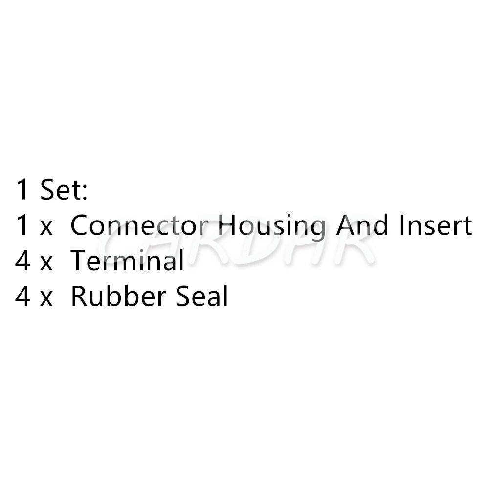 1 Set 4 Pin 1.5 Series Yellow Auto Plastic Housing Wiring Socket Waterproof Connector Auto Accessories