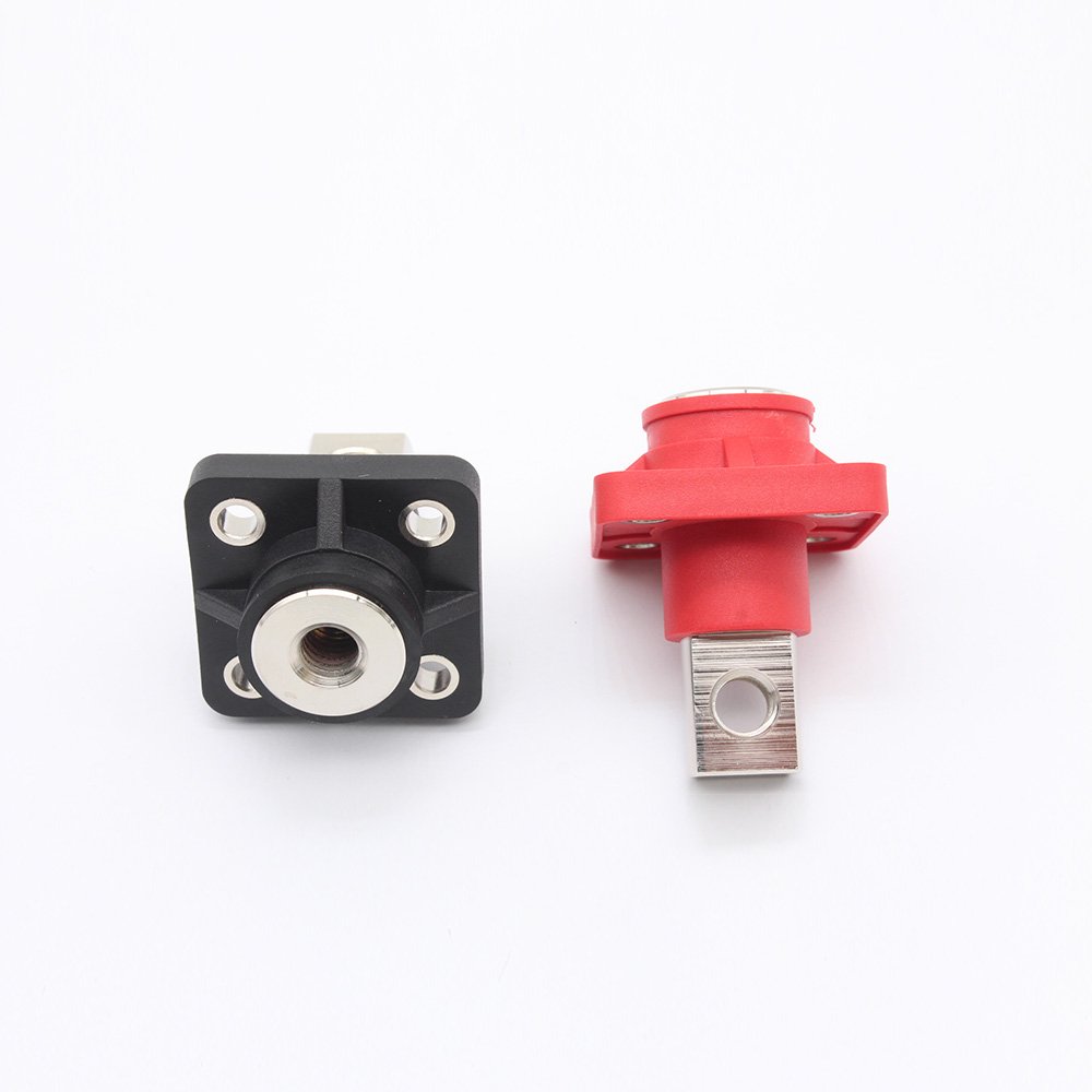 Energy Battery Storage Cabinet IP65 200A All Copper Through Through-wall Terminal Connector For Electric Vehicle