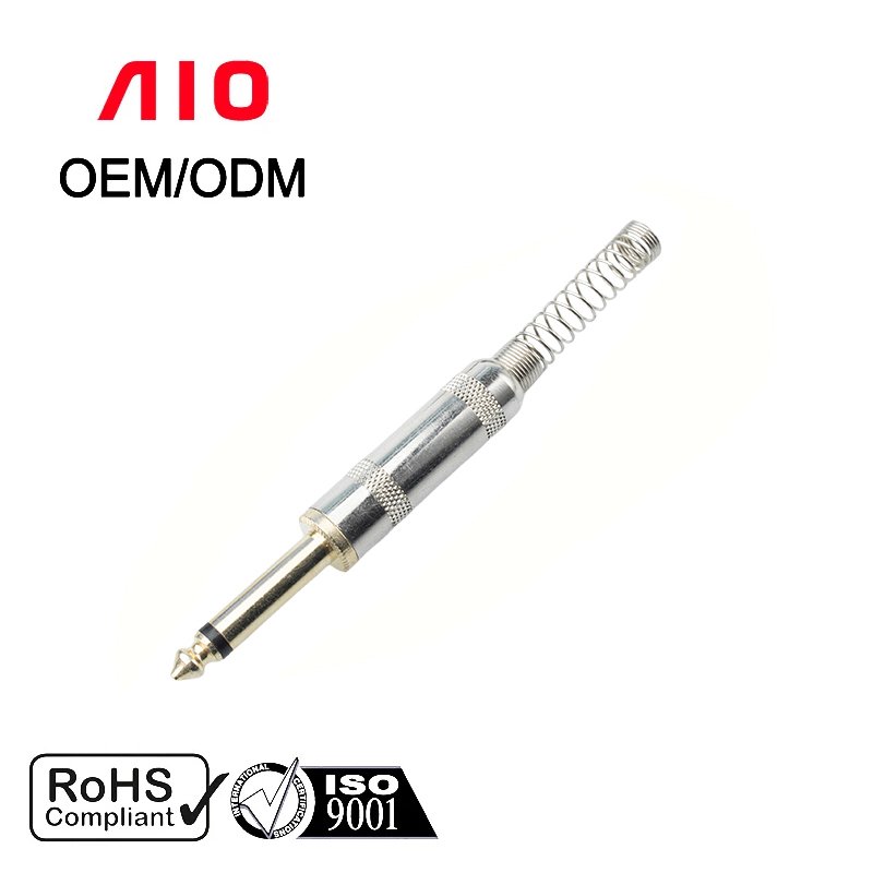 90 Degree Speaker Cables Patch Cables TS Mono Male 1/4 Inch Phono 6.35mm Heavy Duty Right Angle Plugs Audio Connector