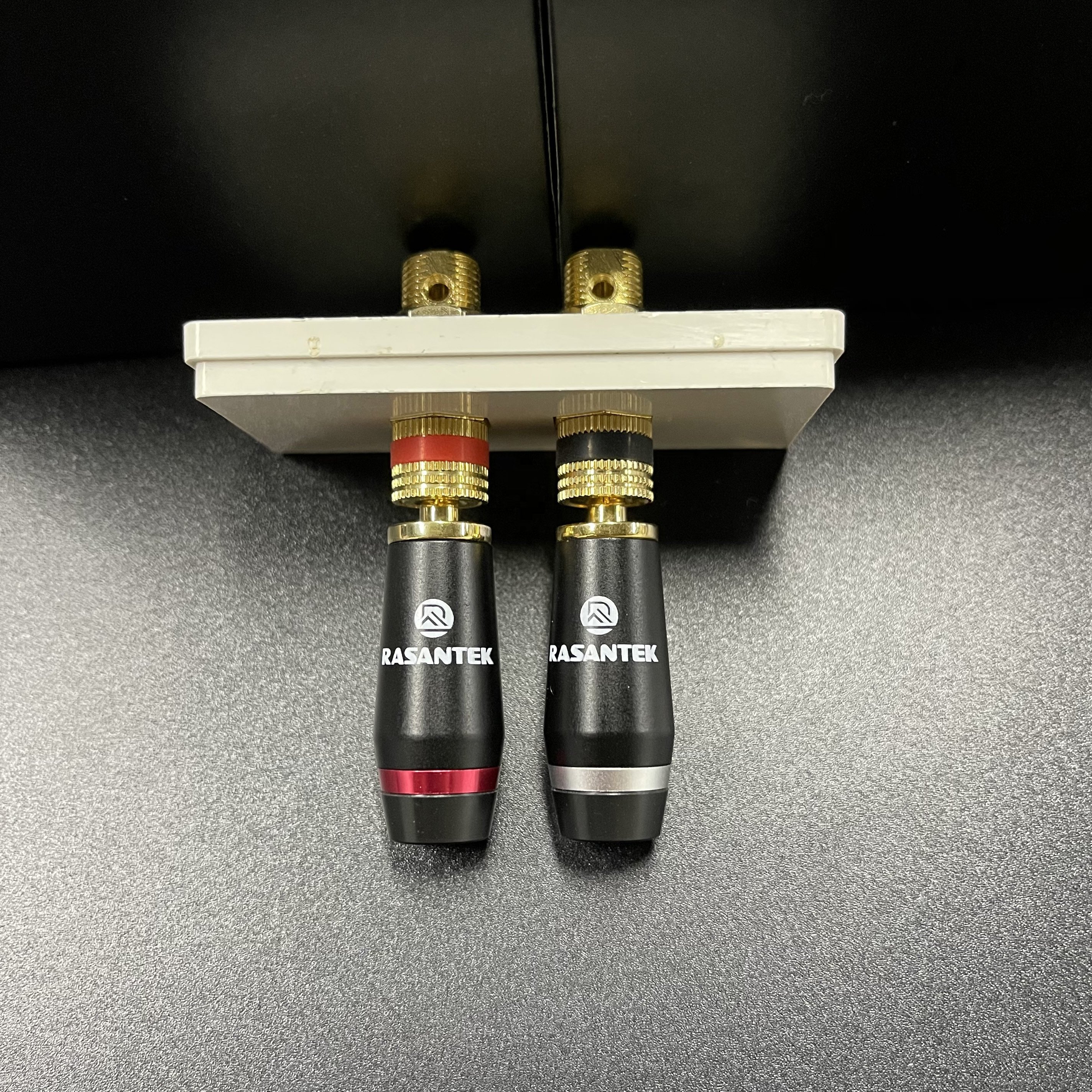 RASANTEK High End 2u" Gold Plated Banana Plugs Copper Body HIFI 4MM Speaker Audio Video Banana Connector for Speaker