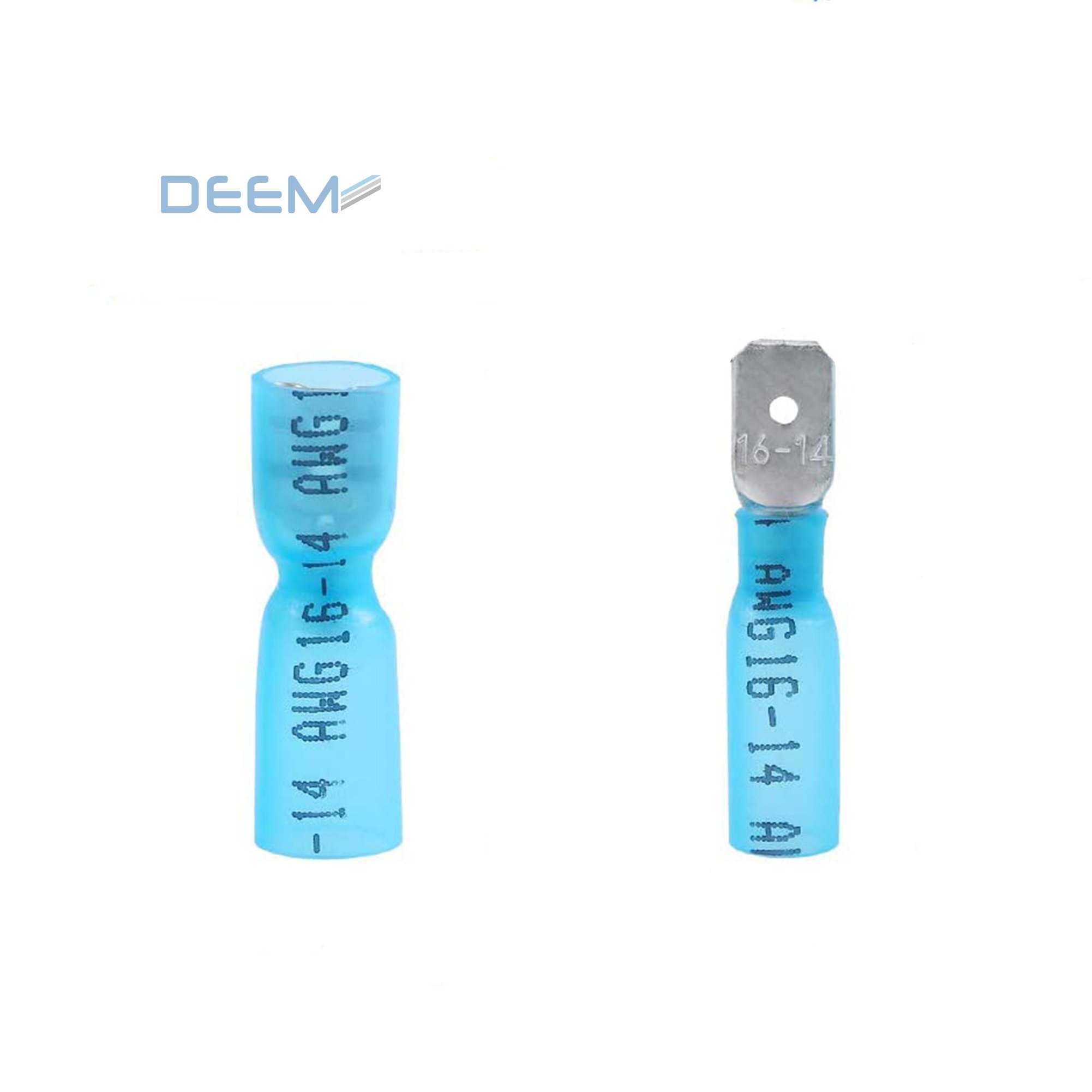 DEEM Dual wall 3:1 shrink ratio insulated female terminal with adhesive
