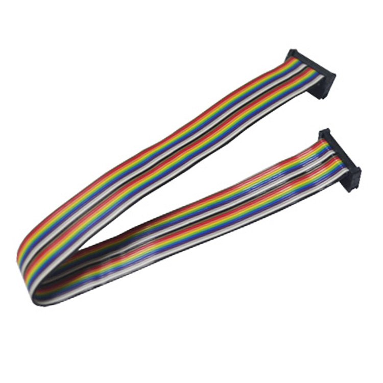 Crimping flat ribbon cable header black dual row 16p 22 pin female pcb 2.0 254mm idc connector