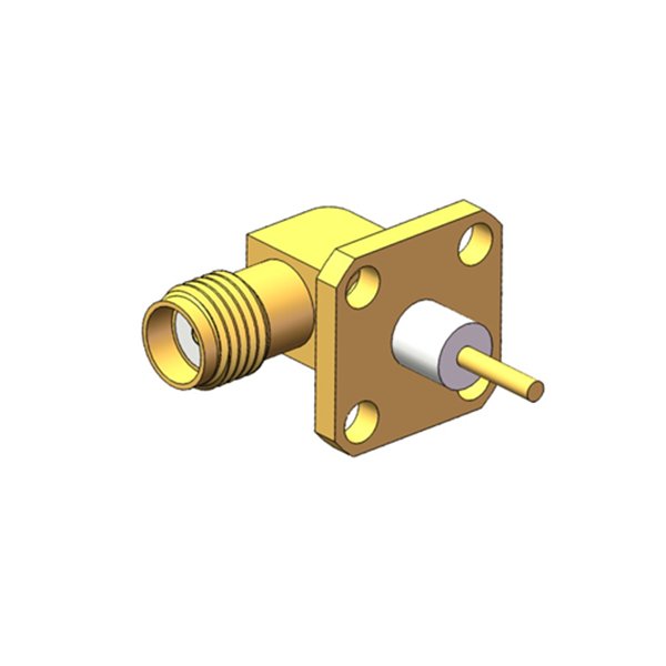 Hot Sale Manufacturers 50Ohm SMA Female Right Angle RF Coaxial Connector Flange Mount
