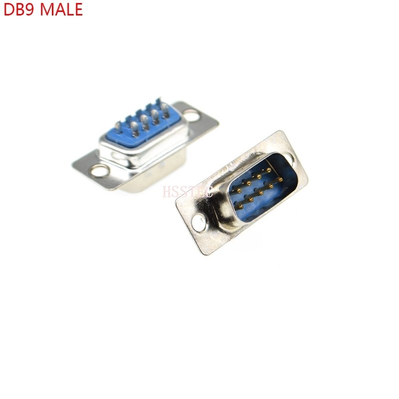 DB9 MALE PCB Mount serial port CONNECTOR Solder Type D-Sub RS232 COM CONNECTORS 9pin plug 9p Adapter FOR PCB