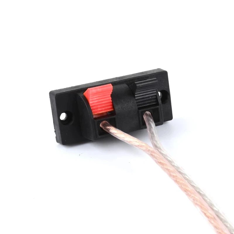 2 Positions Connector Terminal Push in Jack Spring Load Audio Speaker Terminals Kit Diy