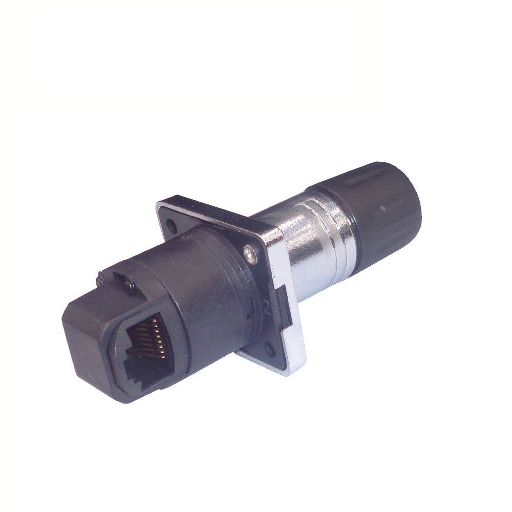 8P 8C M19 RJ45 IP67 IP68 Waterproof Connector Front Panel Mount RJ45 Socket
