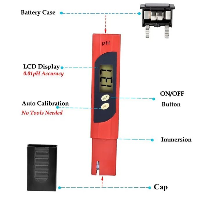 Wholesale Hot Sales LCD Digital PH Pen Water Quality Tester Pocket Portable PH Meter Tester with ATC for Water Tester