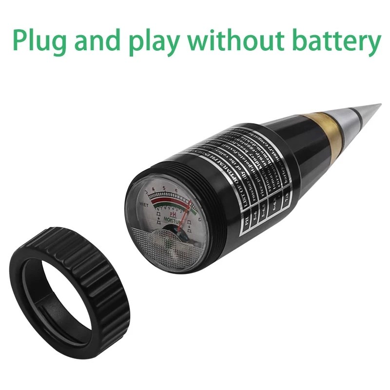 Soil Moisture Meter PH Tester Handheld 2 In 1 Acidity Humidity Plant Soil Analysis Tool for Flower Agriculture Garden Crop 3-8ph