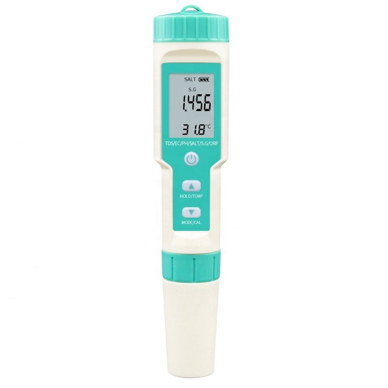 7in1 PH EC TDS SG ORP Temperature professional domestic saltwater and drinking water quality tester