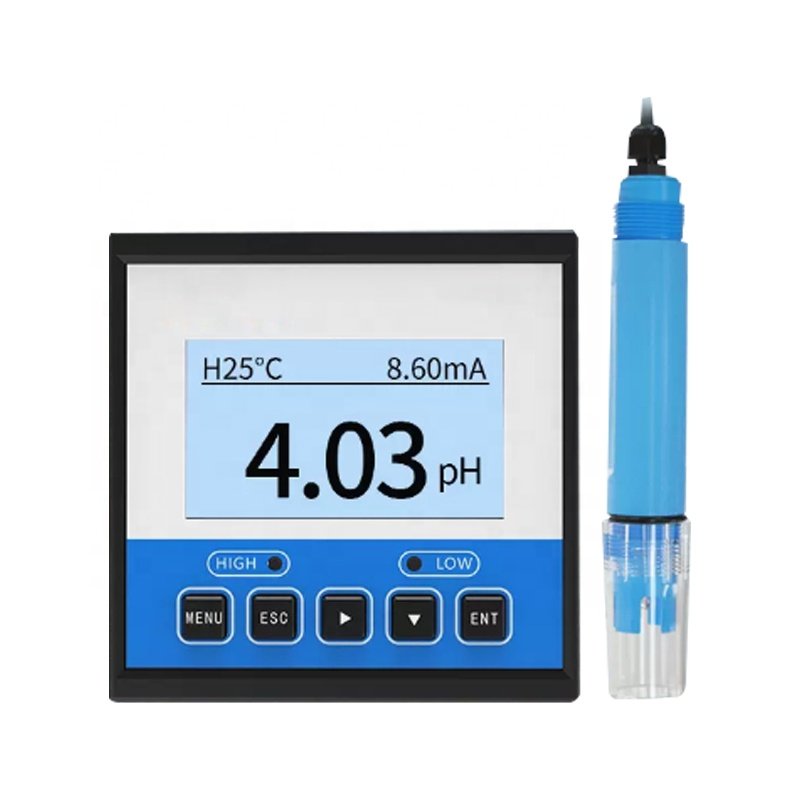 Industrial Ph Probe Ph Glass Electrode Ph Meter PH Controller with High Low Alarm(3a/250v/ac) OEM
