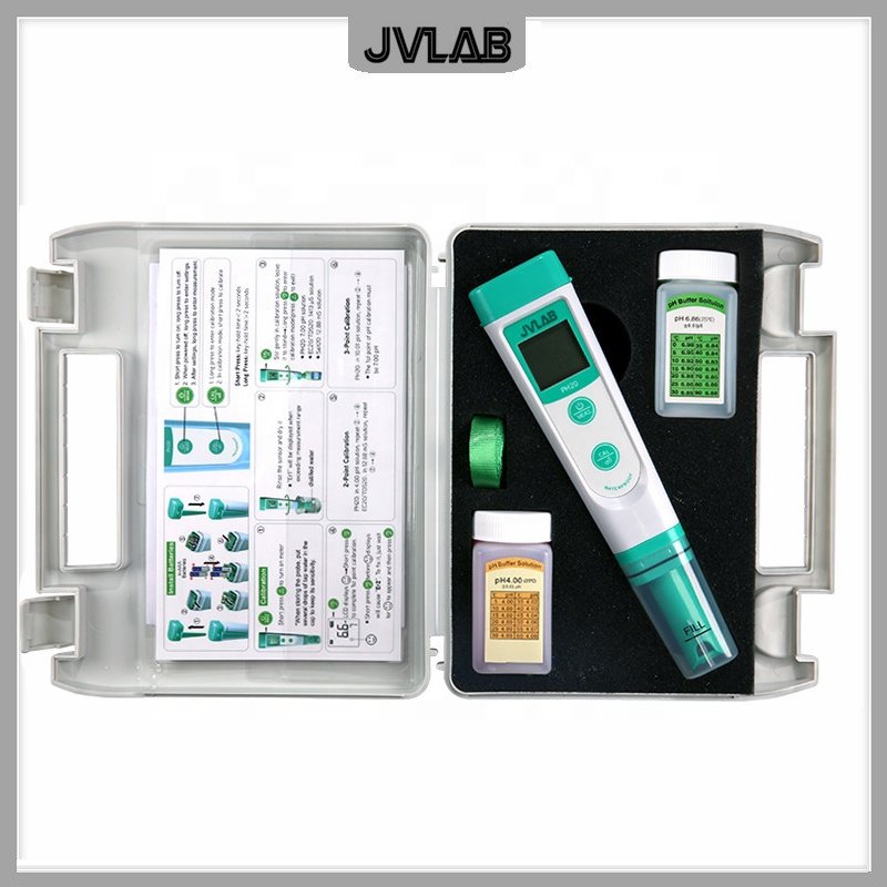 Pocket PH Tester Kit Portable Pen Typ PH Meter PH20 Range 0-14 Accuracy 0.1 Calibration Points 1-3 with Calibration Solutions