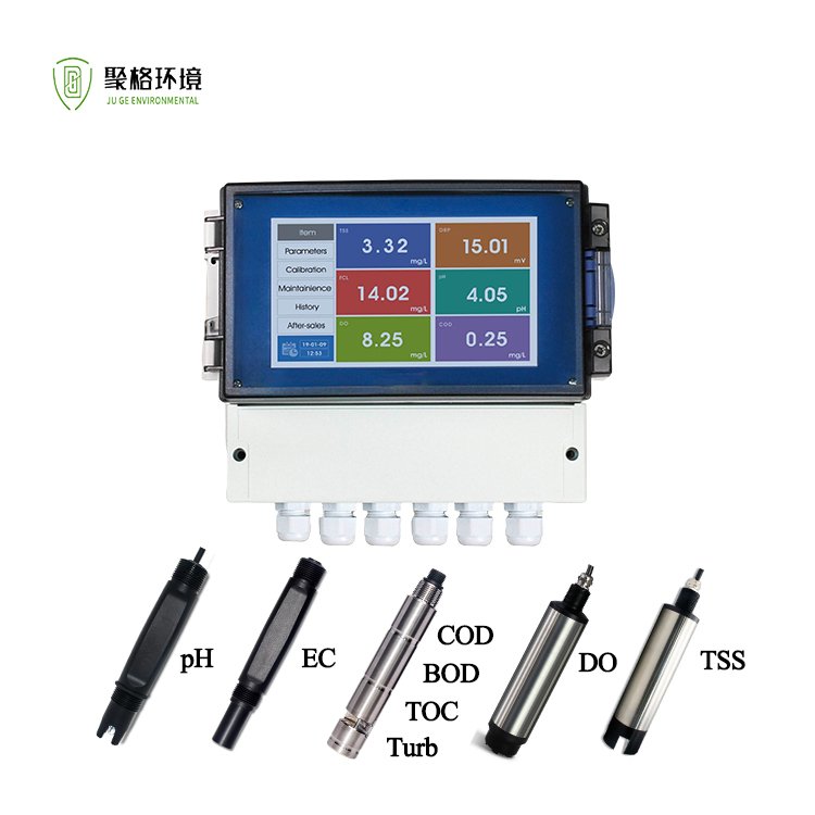 WWTP Industry Water Quality Monitor PH Conductivity DO COD BOD TSS Controller Sewage Multi Parameter Water Online Analyzer