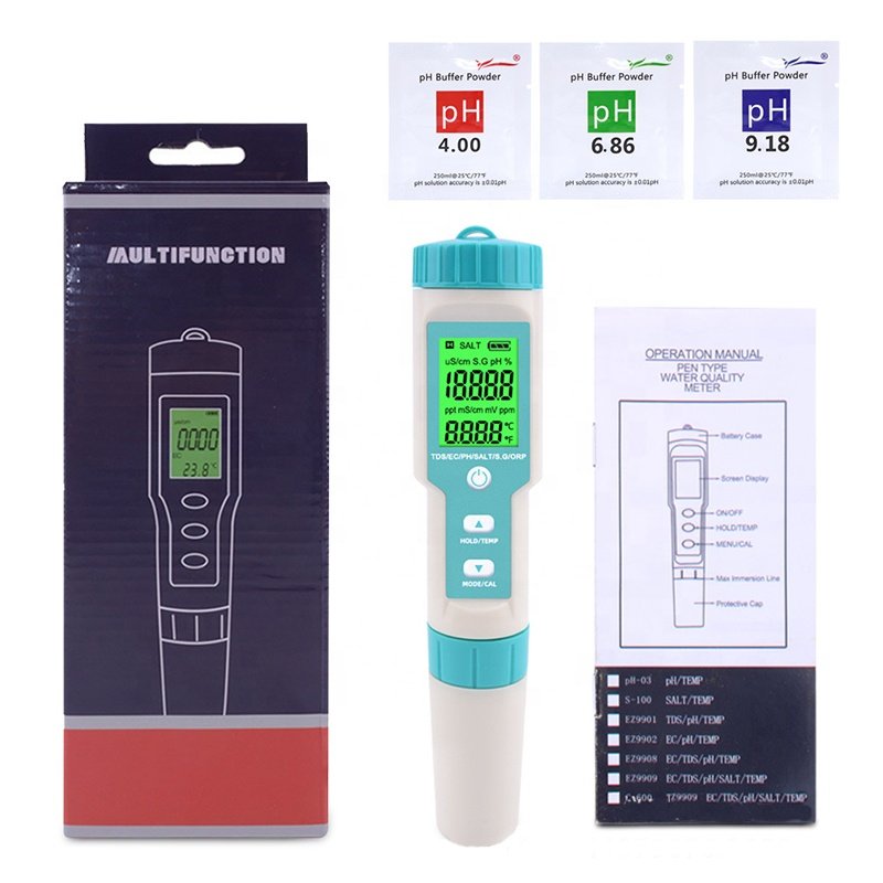 5920 China factory water pH tester pen orp meter 7 in 1 tds/ec/salinity/orp meter temperature tester