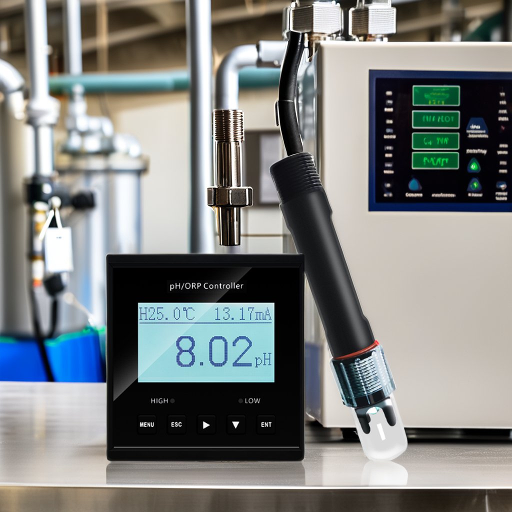 Easy-to-Use Industrial pH/ORP Controller with pH5520 pH/ORP Online Meter Sensor ROC 4-20mA Output Double Relay Control