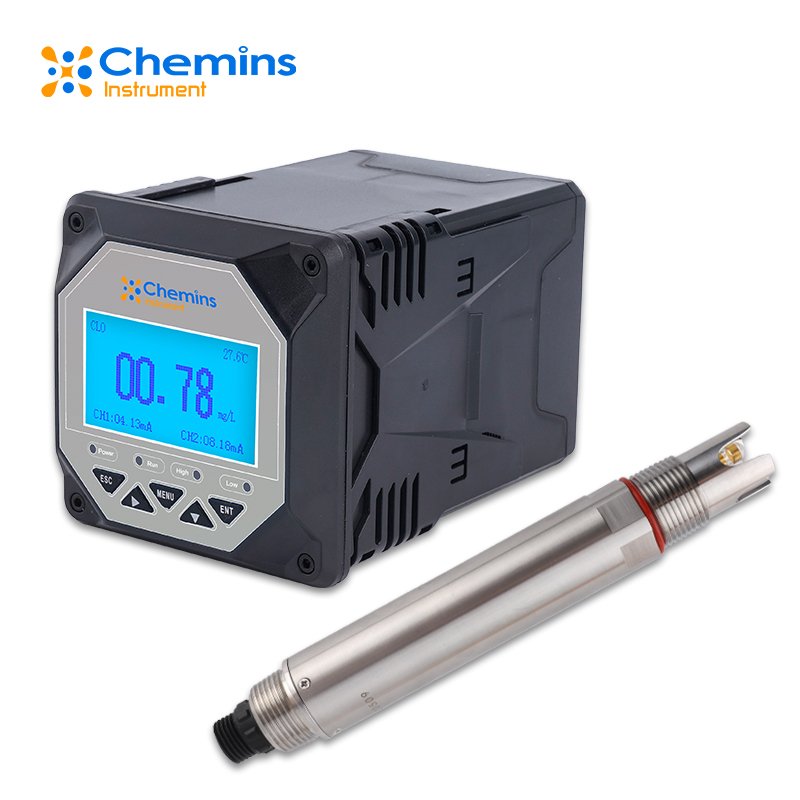 Drinking Water digital Free Residual Chlorine Meter 4-20mA Sensor Swimming Pool Residual Chlorine Controller
