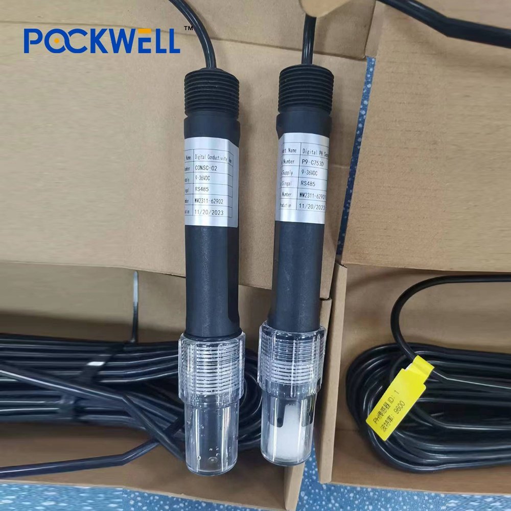 IP68 Submersible pH EC digital nutrient sensor probe aquarium pH sensor with dosing pump for hydroponics test pH