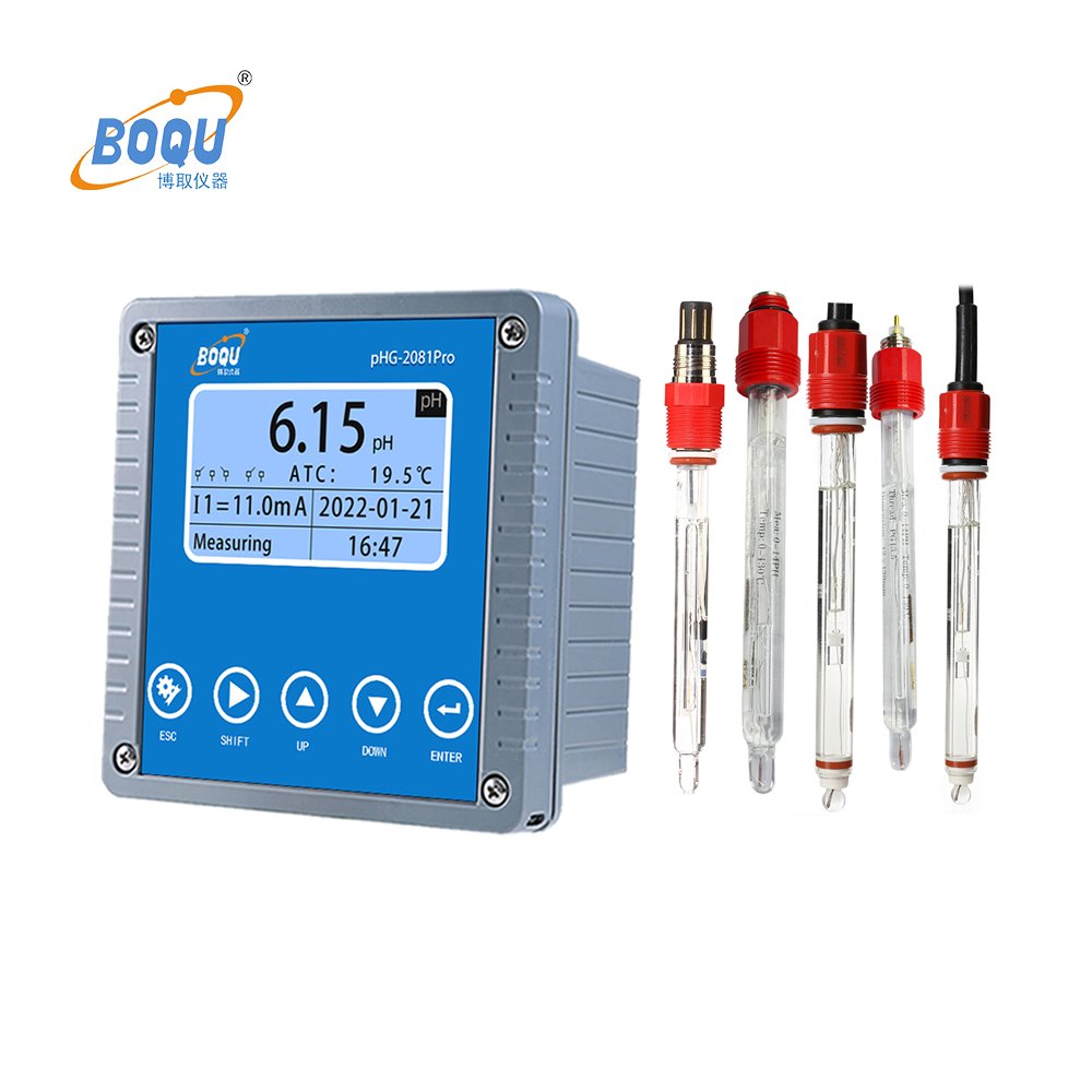 BOQU pHG-2081Pro Environmental Protection Industry RS485 Modbus RTU continuous fisher ph analyzer devices