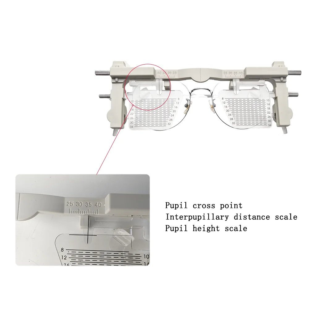 Optical Equipment PH PD Pupil Height Distance Meter Glasses Ruler Adjustable Pupilometer With Aluminum Box PD-10