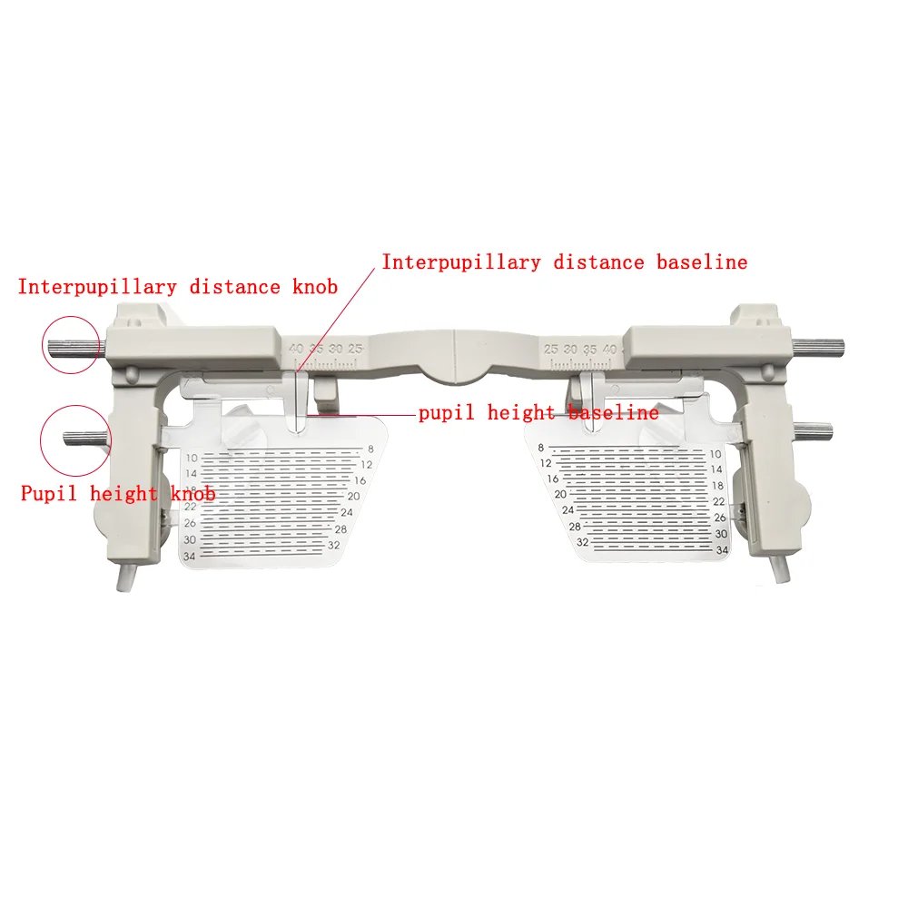 Optical Equipment PH PD Pupil Height Distance Meter Glasses Ruler Adjustable Pupilometer With Aluminum Box PD-10
