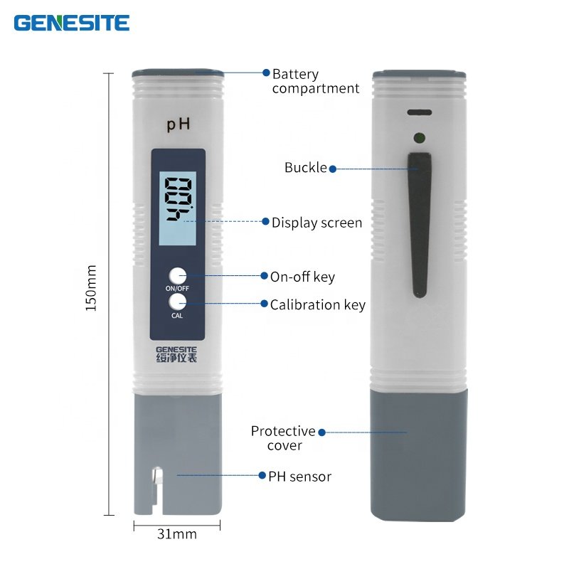 Pocket Portable PH Meter Acidity Tester Mini PH Pen for Swimming Pool Aquarium Hydroponics Water Quality Tester