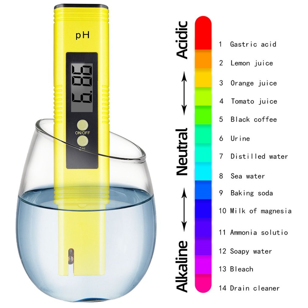 LCD Digital PH Pen Water quality Tester Pocket Portable PH Meter Tester For Water