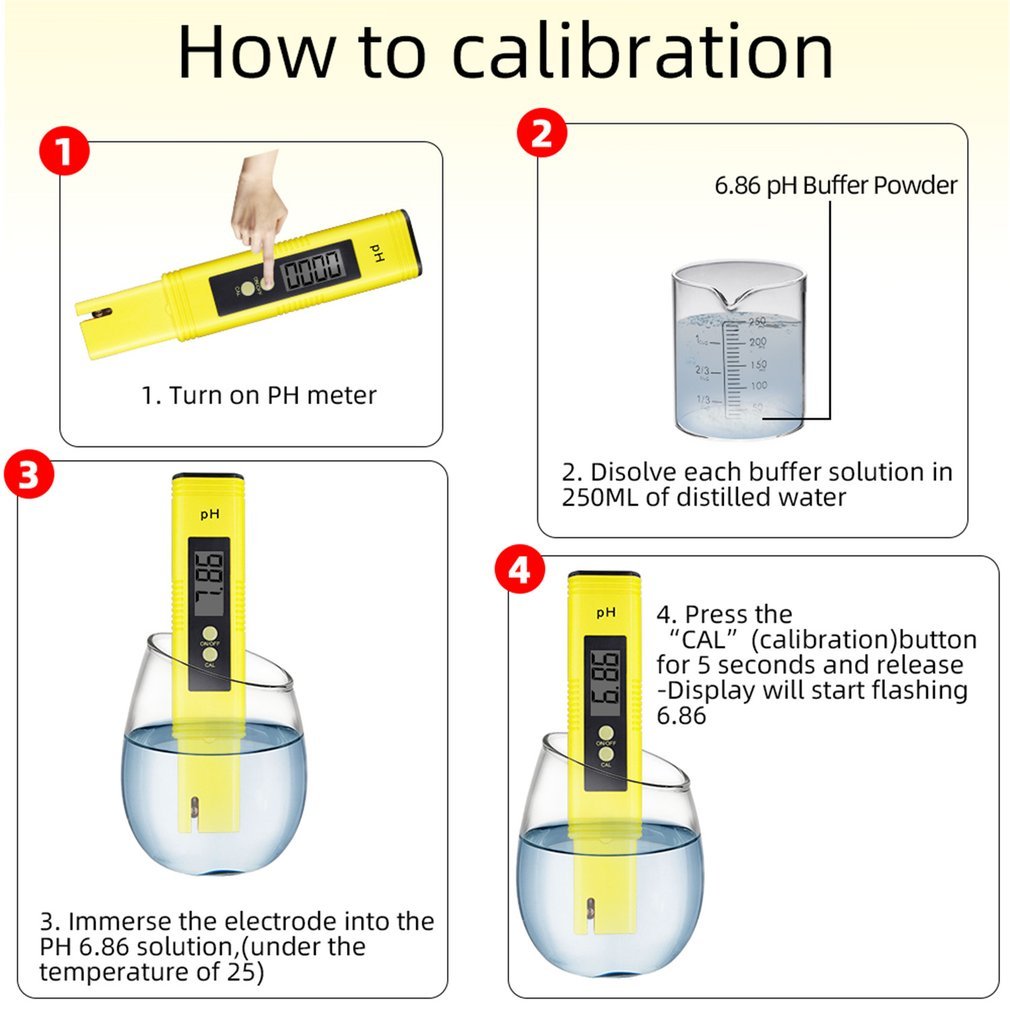 LCD Digital PH Pen Water quality Tester Pocket Portable PH Meter Tester For Water