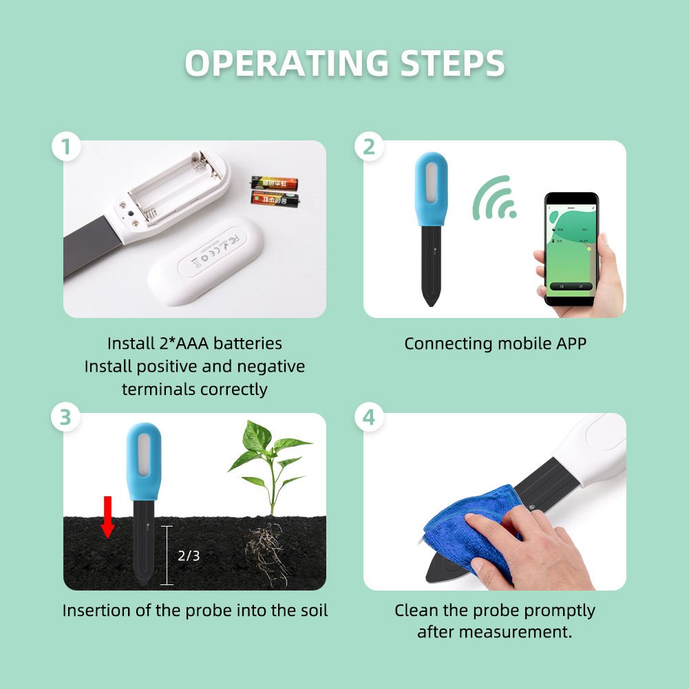 Soil PH Tester 3 In 1 Sunlight Moisture Tester Soil Water Acidity Humidity Light PH Meter Plant Soil Tester Kit For Flowers