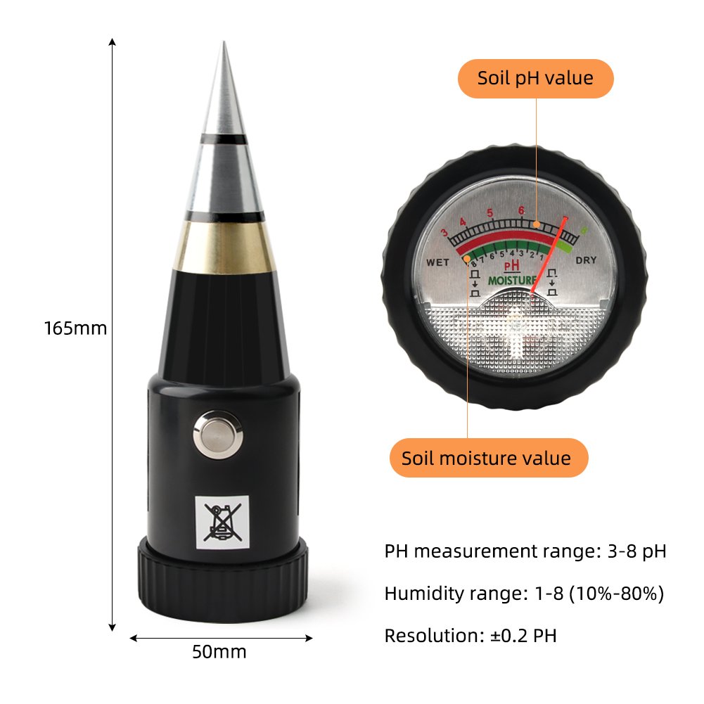 Handheld Soil tester pointer type mechanical measurement PH humidity soil detector