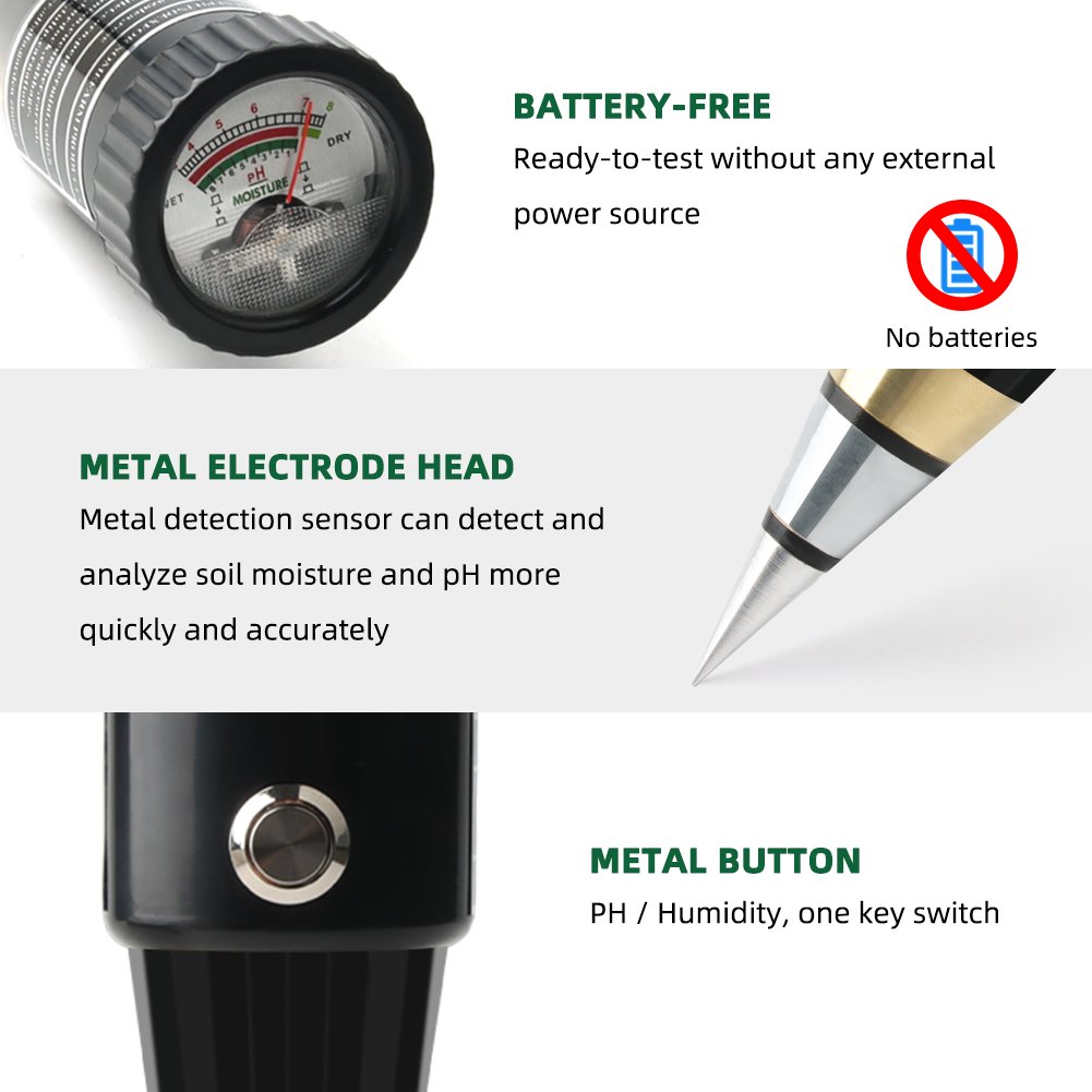 Handheld Soil tester pointer type mechanical measurement PH humidity soil detector