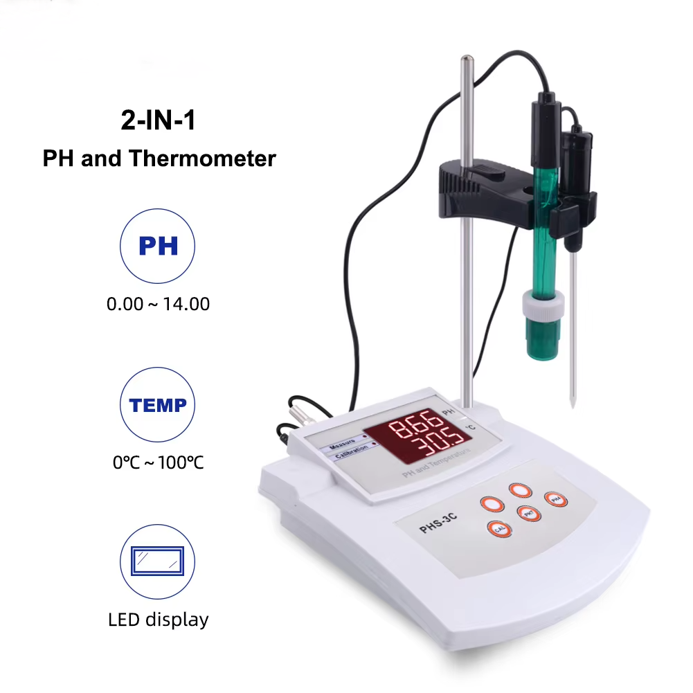 2024 new KRC Table ph meter High Accuracy Portable Benchtop Ph Meter Lab 2 in 1 Temperature