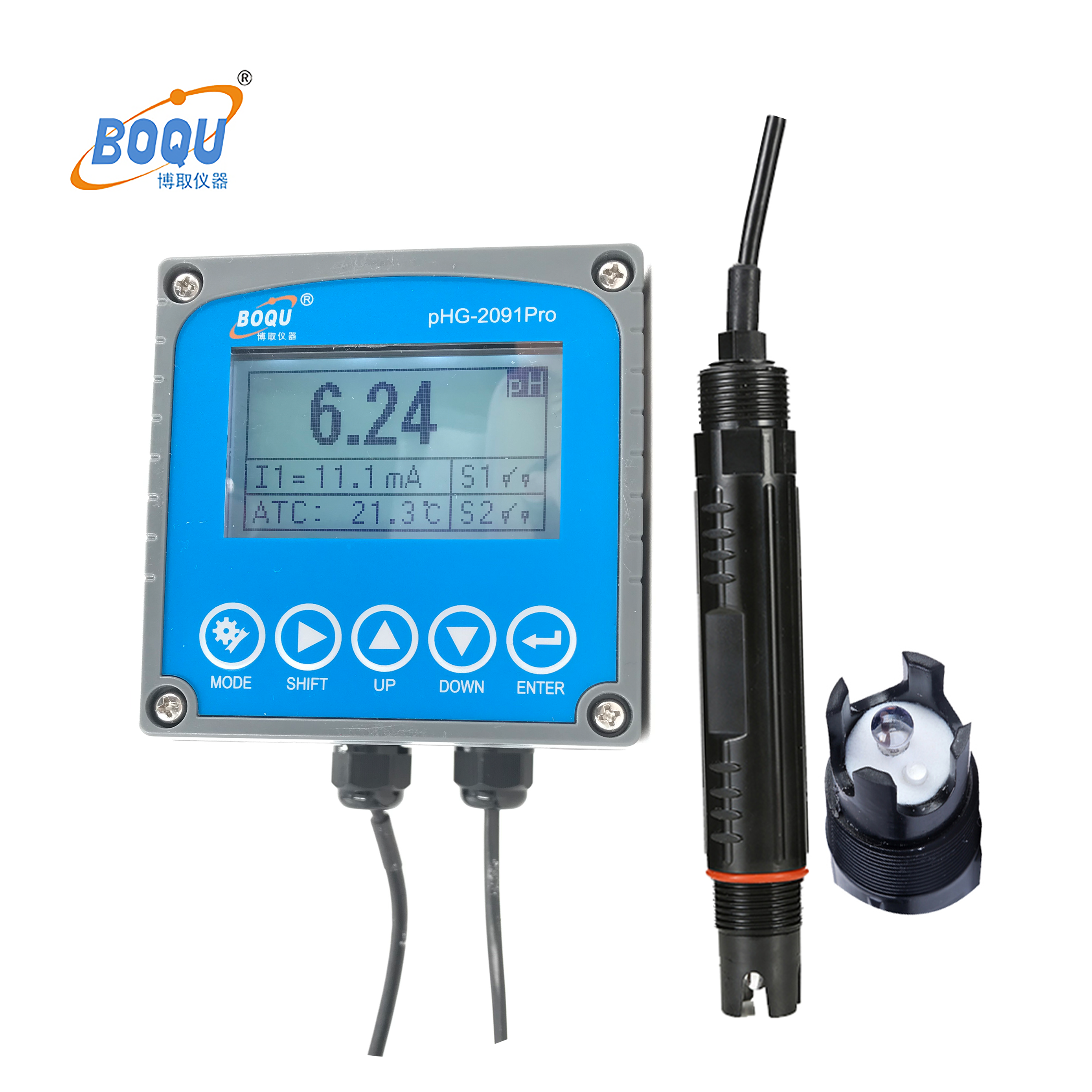 Phg-2091pro Automatic Ph Controller Do Ec Orp Meter RS485 4-20ma Online PH Meter System Oem Odm 1 YEAR Panel Installation 0-60