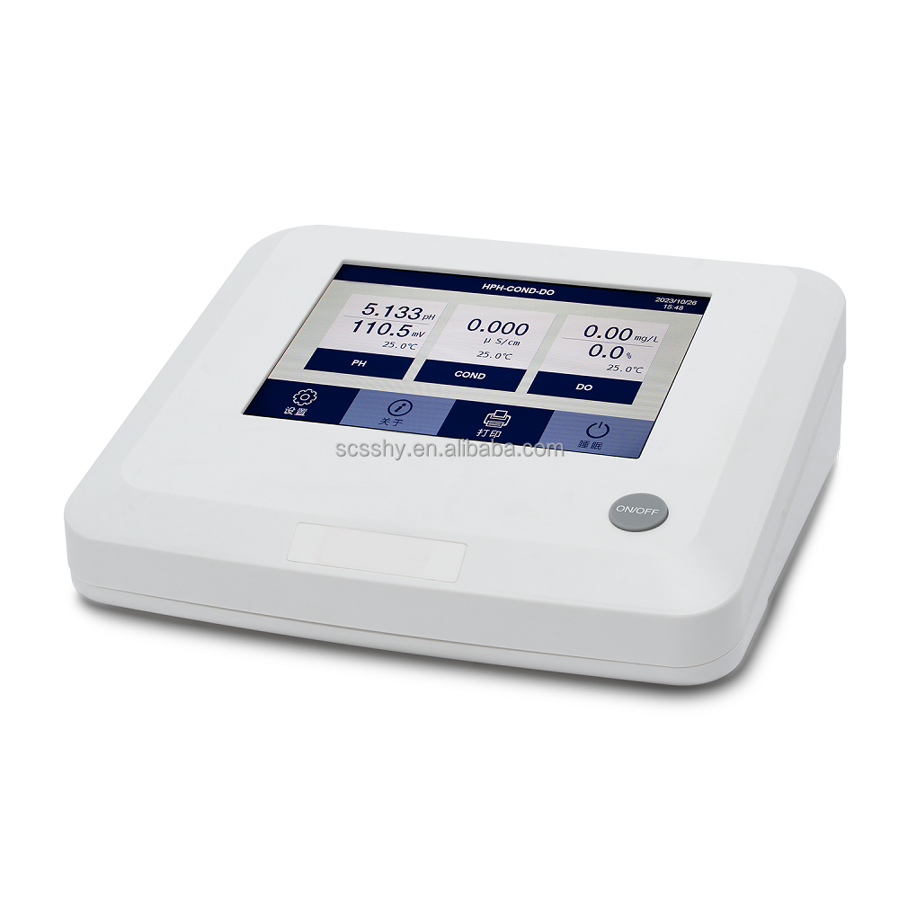 lab Ph Meter -2.00 to 20.00 ORP Conductivity DO Temperature BENCHTOP Touch screen Conductivity Meter Tester 5 point calibration