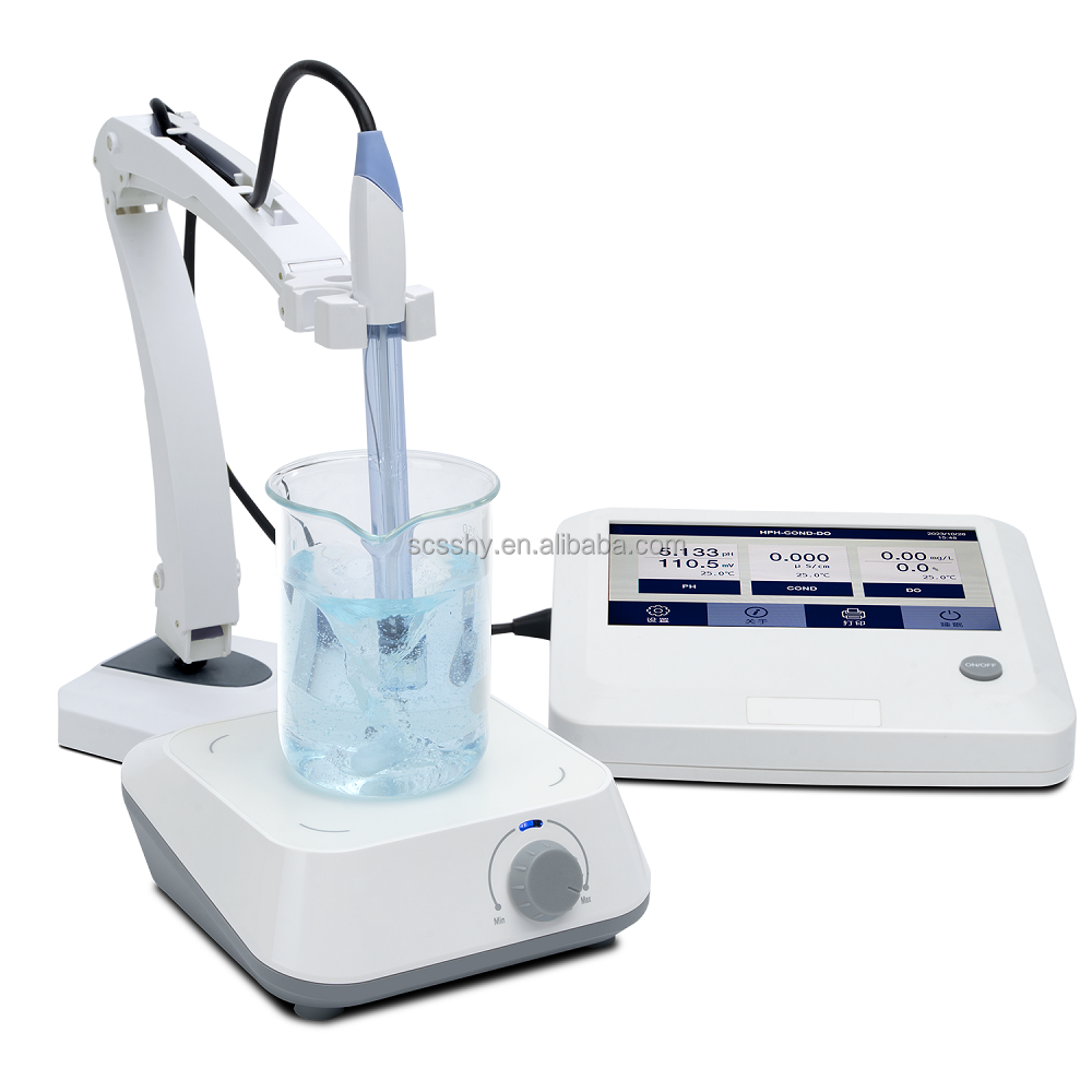 lab Ph Meter -2.00 to 20.00 ORP Conductivity DO Temperature BENCHTOP Touch screen Conductivity Meter Tester 5 point calibration