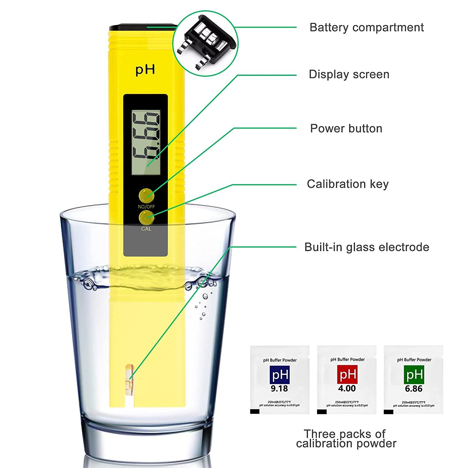 High Accuracy Water Quality Tester PH Meter, Digital Water Tester