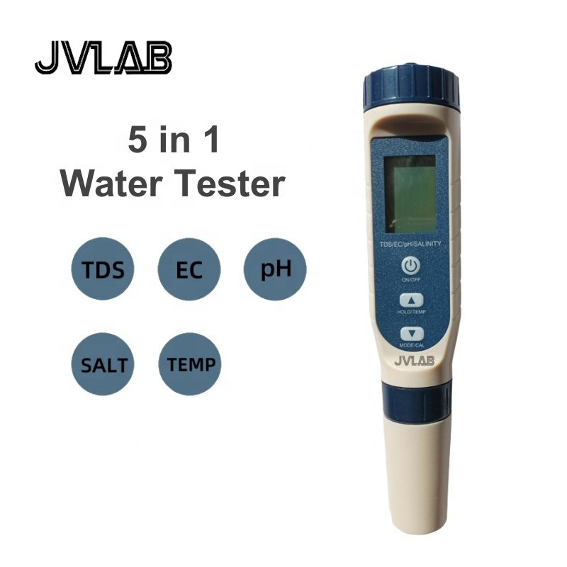 TDS PH EC SALT TEMP 5 In 1 Water Tester Multifunctional Meter